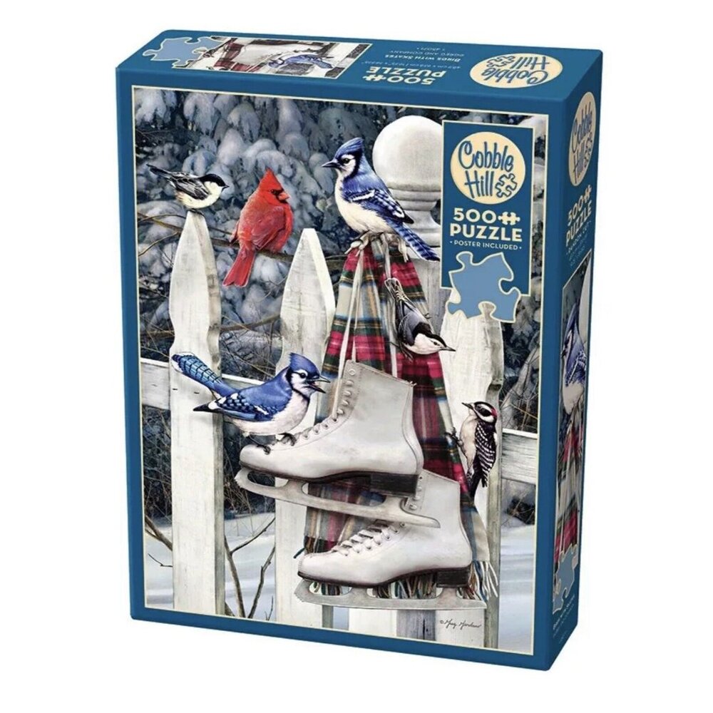 Birds with Skates 500 Piece Jigsaw Puzzle Cobble Hill New Complete